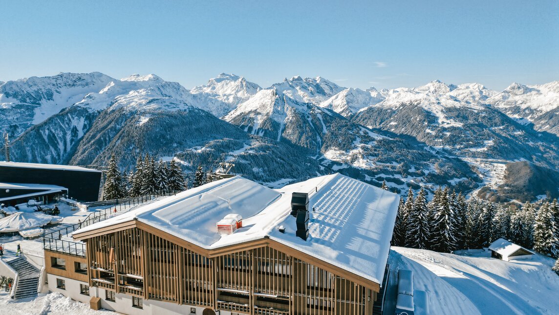 Das Kapellrestaurantim Winter direkt im Skigebiet Silvretta Montafon. | © Silvretta Montafon - Vanessa Strauch
