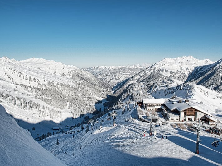 Nova Stoba - Silvretta Montafon | © Silvretta Montafon - Daniel Zangerl Die verschneite Nova Stoba im Winter in der Silvretta Montafon. | © Silvretta Montafon - Daniel Zangerl