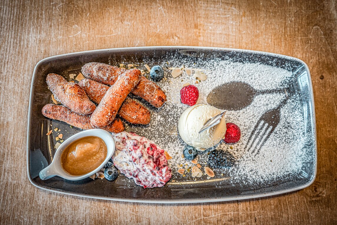 Ein Dessert in der Nova Stoba in der Silvretta Montafon. | © Silvretta Montafon - Vanessa Strauch
