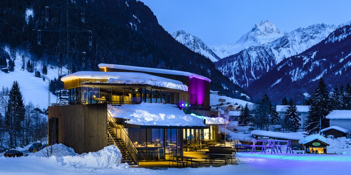 Die Aussenansicht der Alten Talstation im Winter. | © Silvretta Montafon - Stefan Kothner